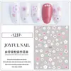 Pegatinas para arte de uñas flor melocotón calcomanías nuevo verano Margarita flor de melocotón fresa pegatinas con pegamento pegatinas para uñas