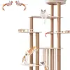 Estrutura de escalada de madeira para animais de estimação, casinha de cachorro para casa, vila para gatos, fornecimento direto do fabricante de móveis de madeira para animais de estimação