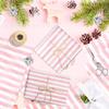 Wx158 Navidad Sídney Papel 17g Dulce de Regalo Papel de Envoltura a Prueba de Humedad Rayas Rosas y Blancas Papel Decorativo para Copias