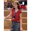 Camisa de manga corta ligeramente lujosa con cuello de diseño de cinta para mujer, nueva moda de verano, top elegante y versátil