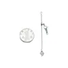 Corrente de cauda em prata de lei S925 em formato de coração corrente estendida corrente de cruz pulseira de cristal DIY colar de pérolas com acessórios de cauda de corrente longa