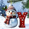 Decoraciones de Muñeco de Nieve Navideño, Adornos para Árbol de Navidad, Regalos Navideños Transfronterizos al por Mayor, Colgantes Acrílicos, Navidad