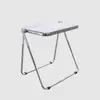 Mesa plegable transparente de moda para el hogar mesa acrílico plástico cristal foto Mesa escritorio de restaurante una generación de pelo