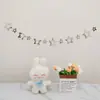 Bandera de feliz cumpleaños decoración de fiesta diseño de escena niño y niña de un año accesorios para fotos infantiles bandera colorida