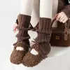 Zapatos y calcetines: Calcetines de campana divididos para mujer estilo Miu, para otoño e invierno, calentadores de pantorrilla cálidos de punto grueso retro