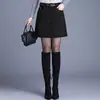 Falda Corta de Lana para Mujer, Nueva Falda Lápiz de Cintura Alta Invierno 2025, Moda Femenina Elegante y a la Moda Falda de Un Paso Tendencia