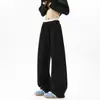 Pantalones Deportivos de Chándal con Parches Estilo Americano, Pierna Curva, para Hombre, Primavera y Otoño, Peso Pesado, Anti-Pilling, Caída, Pierna Ancha, Versátiles, Casuales, Largos