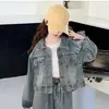 Traje de Mezclilla para Niñas Primavera y Otoño 2026 Nuevo Estilo Niñas Grandes Estilo Coreano Chaqueta Ropa de Otoño para Niños Pantalones de Pierna Ancha Conjunto de Dos Piezas