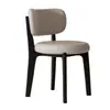 Silla moderna minimalista nórdica para el hogar de madera maciza, silla de diseñador italiano de lujo ligero con respaldo, silla de comedor para apartamentos pequeños