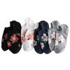 Meias novas florais retas 2025 para crianças, estilo ins, meias rasas com estampa de desenho animado, meias femininas estilo barco, atacado
