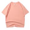 Camisa Masculina Retro Americana Boxy Tendência Marca Algodão Puro Solta Casual Resistente Minimalista para o Dia a Dia Manga Curta Peso Pesado