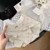 Panty de terciopelo cálido cepillado estampado estilo ins coreano para otoño e invierno, panty de triángulo de cereza para mujer, entrepierna de modal antibacteriano 10A