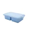 Lancheira compartimentada de silicone transfronteiriça com anel de aço embutido, durável, anti-deformação, adequada para alimentos quentes e frios, atacado