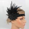 [Clásico] Diadema de Plumas Negras Años 20 Gatsby Prom Banquete Tocado de Plumas