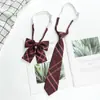Corbata JK traje Estilo Universitario Uniforme Estudiante Camisa Corbata de Lazo Femenina Corbata Perezosa sin Nudo Cuello de Uniforme Japonés Masculino