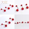 Directo de fábrica multicolor pedrería alta calidad estrella Shambhala bola piercing ombligo joya anillo ombligo 5+8