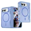 Adecuado para Funda Plegable Apple Duo, Cubierta Protectora Magnética, Funda de Teléfono iPhone 18 Duo Semi-Transparente Mate de Cobertura Completa