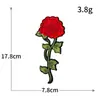 Parche Bordado de Flor de Rosa Ampliada de Alta Venta para Computadora Tela Bordada de Boutique Parche Bordado Sin Costuras Lentejuela Adhesivo Termofusible Parche DIY