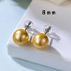 Brincos de pérola Shijia Longlongjin joias S925 prata de lei tudo-em-um luz forte redonda estilo francês feminino Moda diária versátil