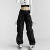 Pantalones casuales de trabajo con diseño de marca de moda de calle principal de comercio exterior transfronterizo europeo y americano, pantalones anchos de pierna recta y holgados para mujer