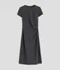 Vestido Midi Plisado de Modal Lan Jing con Cintura Entallada Tridimensional 2026 Verano Versátil Adelgazante Favorecedor Falda Midi para Mujer