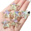 Cuentas de Estrella de Cinco Puntas de Tres Capas de Alta Transparencia con Coloración Acrílica Accesorios de Joyería para Cadena de Teléfono Móvil Llavero DIY Hecho a Mano