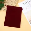 Bolsas de terciopelo con cordón personalizadas, Bolsas de terciopelo a prueba de polvo para almacenamiento de regalos de joyería, Bolsas pequeñas de terciopelo con cordón