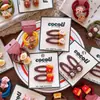 Pasadores coreanos de otoño e invierno para niños con comida simulada para niñas, papas fritas, hamburguesas y galletas, ligas gruesas para el cabello, pares de hamburguesas