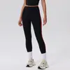 Nuevo producto transfronterizo: Leggings de yoga de cintura alta con bloques de color, diseño sin costuras y transpirables, perfectos para actividades al aire libre, ciclismo y deportes
