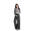 Pantalones de maternidad para principios del embarazo, nuevos pantalones de pierna ancha a rayas con cordón y soporte para el vientre de cintura alta para primavera y otoño, adecuados para el embarazo y el posparto, casuales y adelgazantes