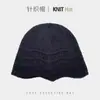 Gorro de punto hueco estilo coreano para mujer, otoño e invierno, sombrero de pescador versátil de encaje liso, hace que la cara se vea más pequeña, gorro cálido para clima frío que protege los oídos