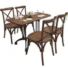 Restaurante temático retro estilo western combinación de mesa y silla de madera maciza Restaurante de celebridades de internet Restaurante con terraza de sofás Mesa de pub Uso comercial