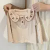 Conjunto Casual de Dos Piezas para Bebés Niñas, Nuevo para Primavera 2026, con Top Bordado de Cerezas y Pantalones Cuadros, Lindo Top de Manga Larga
