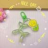 Chaveiro Cachorro Balão Luminoso com Glitter Fino, Acessório Tag de Flor de Cachorrinho para Bolsas, Pingente para Estojo de Fone de Ouvido, Novo Modelo 2025