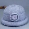 Gorro de Invierno para Mujeres de Mediana Edad y Mayores, Abuela, Personas Mayores, Gorro Cálido de Lana, Cortavientos, Con Felpa, Protección para Orejas de Señora Mayor, Gorro de Algodón Tejido