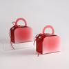 Caixa de doces vermelho rosa caixa de doces em relevo bolsa de doces portátil para casamento presente de mão simples caixa de doces rosa rosa