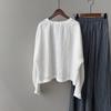 Chaqueta Camisa Blanca Vintage 2026 para Mujer, Cárdigan de Manga Larga Artístico de Verano, Camisa Delgada Holgada Protectora del Sol