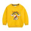 Suéter de Algodón Puro para Niñas con Estampado de Unicornio 2022 Primavera Nuevo Top Holgado de Manga Larga Jersey Suministro Transfronterizo