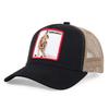 Especial transfronterizo para gorra de béisbol de malla con parche de animal y protección solar, bordado europeo y americano, gorra de béisbol de camionero de comercio exterior