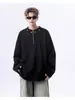Sudadera Fina de Otoño e Invierno para Hombre con Patrón Texturizado, Cuello Alto con Media Cremallera, Sencilla y Versátil, Color Sólido, Casual, Manga Larga