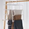 Perchero de plástico multicapa para pantalones, bufandas, faldas, desmontable y ensamblable, perchero de 3/4 capas