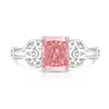 Anillo Corona Corte Flor de Hielo de Piedras Preciosas de Colores Más Vendido en Transmisión en Vivo, Diamante de Alto Carbono Súper Brillante, Joyería de Anillo Chapado en Oro, Venta al por Mayor de una Pieza