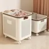 Cesta de Lavandería para el Hogar, Cesta de Almacenamiento para Ropa Sucia, Alta Apariencia, Baño, Cuarto de Ducha, Divisor, Portaropa Móvil, Cesta de Lavado