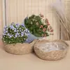 Macetas de Estilo Pastoral Tejidas a Mano, Cestas de Almacenamiento para Plantas de Paja, Flores y Plantas Verdes, Accesorios Creativos para Posar en Fotografía