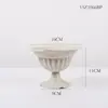 Decoración Clásica de Jarrón Cáliz para Sala de Estar, Hierro Forjado Blanco Vintage Estilo Europeo Maceta para Mesa de Comedor para Uso Doméstico