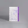 Bolsa de Hojas Sueltas Transparente con Cremallera y Agujeros de Lentejuelas A4A5A6 Bolsa para Documentos Impermeable Esmerilada Ecológica Bolsa para Documentos con Separadores
