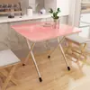 Mesa Plegable, Mesa Cuadrada, Simple y Portátil, Mesa para Puesto Exterior, Mesa de Comedor, Mesa de Comedor Simple, Mesa de Comedor Rectangular para el Hogar, Tamaño Pequeño