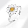 Venta caliente transfronteriza europea y americana anillo abierto giratorio flor de crisantemo Zou pequeña femenina anillo de circonita de descompresión anti-ansiedad femenina