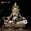 Buda Dourado Deus da Riqueza Buda Artigos de Buda Nepal 9 Polegadas Cobre Banhado a Ouro Banhado a Prata Decoração de Buda para Casa Xizang Bala