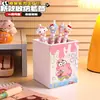 Portalápices de Dibujos Animados Lindo Bob Esponja Caja de Papelería de Escritorio Gran Capacidad Cubo de Almacenamiento para Brochas de Maquillaje de Dormitorio Decoración